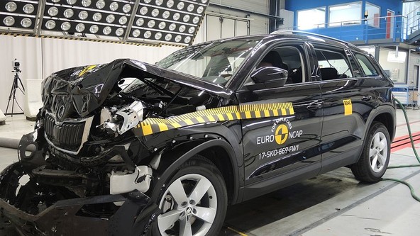 Škoda Kodiaq: Kodiaq na testu Euro NCAP prejel najvišjo oceno