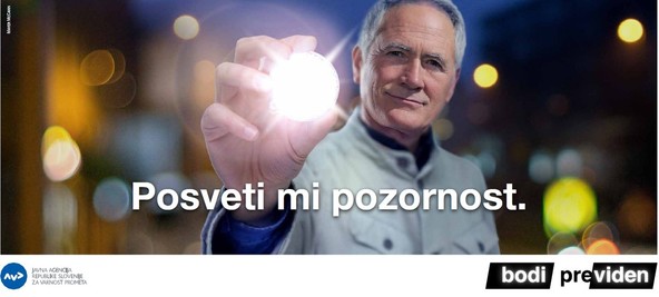 Javna agencija RS za varnost prometa: BODI VIDEN, BODI PREVIDEN - POZOR, PEŠCI