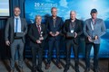 Prejemniki priznanj (od leve proti desni): Matic Poznič, DARS, ambasador asfalta 2025-2027 Zvonko Cotič, Structum, Marijan Prešeren, DRI, Sebastjan Černigoj, Kolektor CPG, in Ralf Pomp, EAPA.