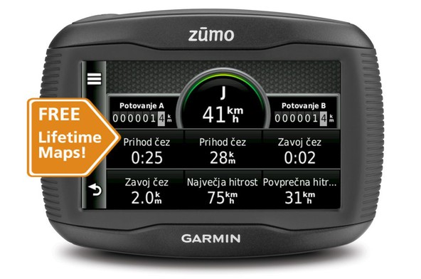 Garmin zūmo 350LM : Navigacija za motoriste s kartografijo Evrope