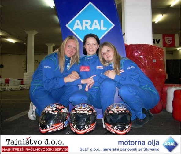 Aral Lady Team: Uspešen  premierni nastop na dirki za prvenstvo Krone Kart Cup 2008