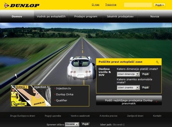 Dunlop: Prenovljena spletna stran dunlop.si - še več užitka za dirkaške navdušence