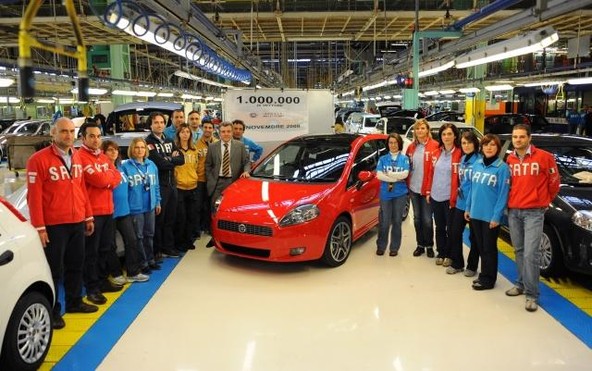 Fiat: Proizvodnja Grande Punta dosegla številko 1.000.000