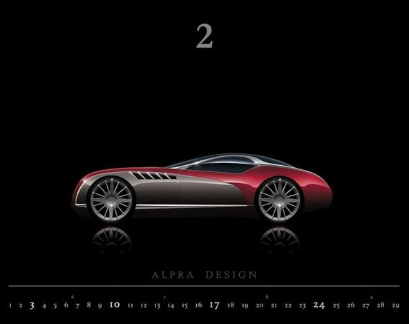 Koledar Alpra design 2008: Novo nadaljevanje edinstvenega avtomobilskega koledarja