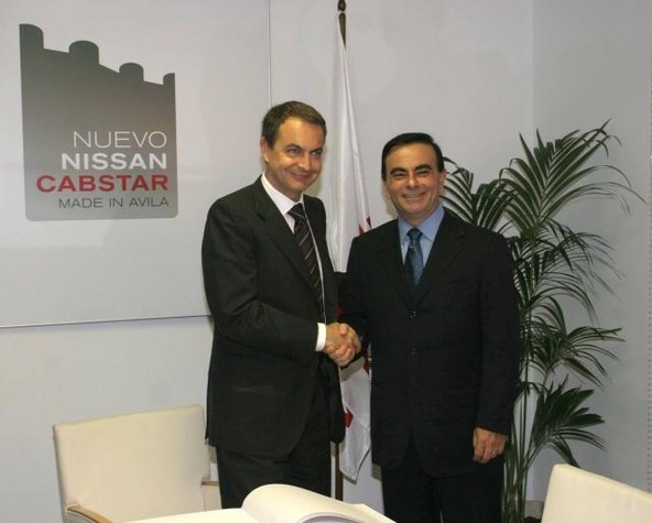 Nissan: Jose Luis Rodriguez Zapatero, predsednik španske vlade obiskal Nissanovo tovarno v Avili