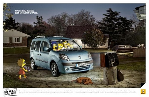 Renault: Družina Simpson v oglasih za Novi Kangoo