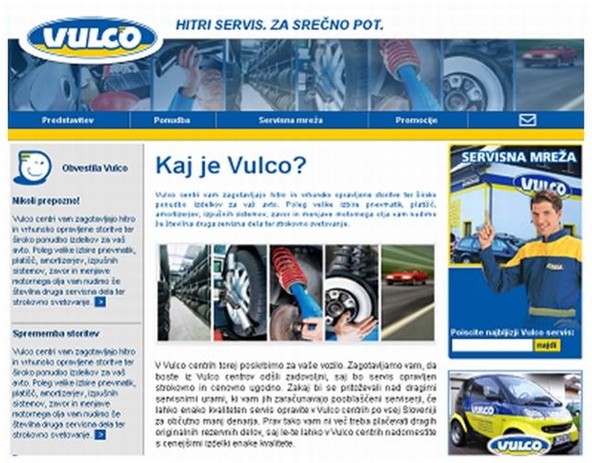 Vulco: Franšizna veriga hitrih servisev Vulco predstavljena na novih internetnih straneh