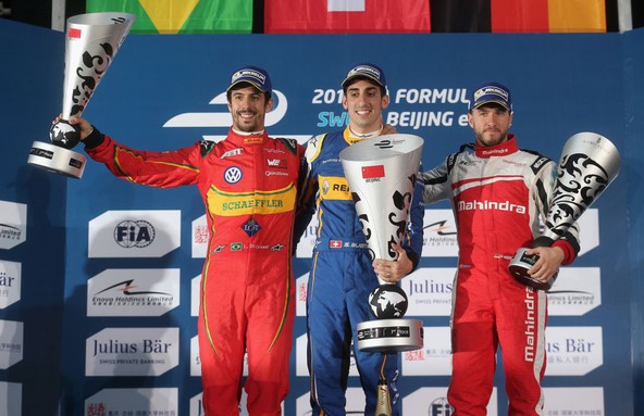 Lucas di Grassi, Sébastien Buemi in Nick Heidtfeld