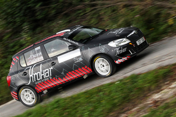 Škoda Fabia R2: Odličen začetek posadke Tim Novak-Uroš Ocvirk na reliju Rebenland