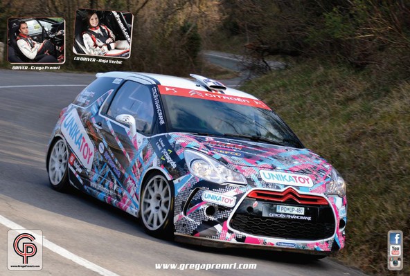 Rally Rebenland 2016: Grega Premrl in Anja Verbič pred prvim tekmovalnim preizkusom sezone